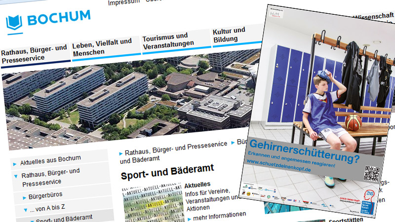 Plakat in allen Sporthallen in Bochum